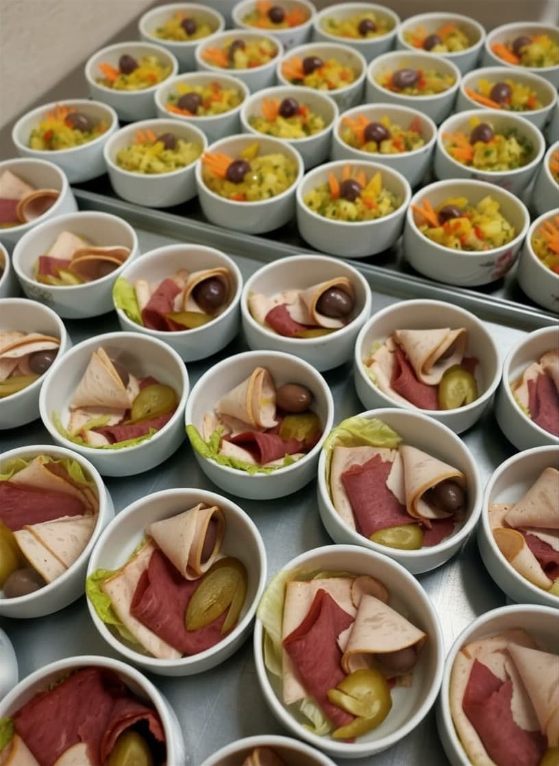 Bulk canape preparation for corporate events